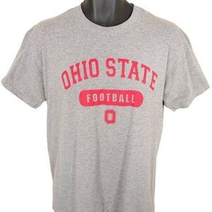 Vintage Ohio State Buckeyes T Shirt Mens Size Medium Gray Y2K Jim Tressel